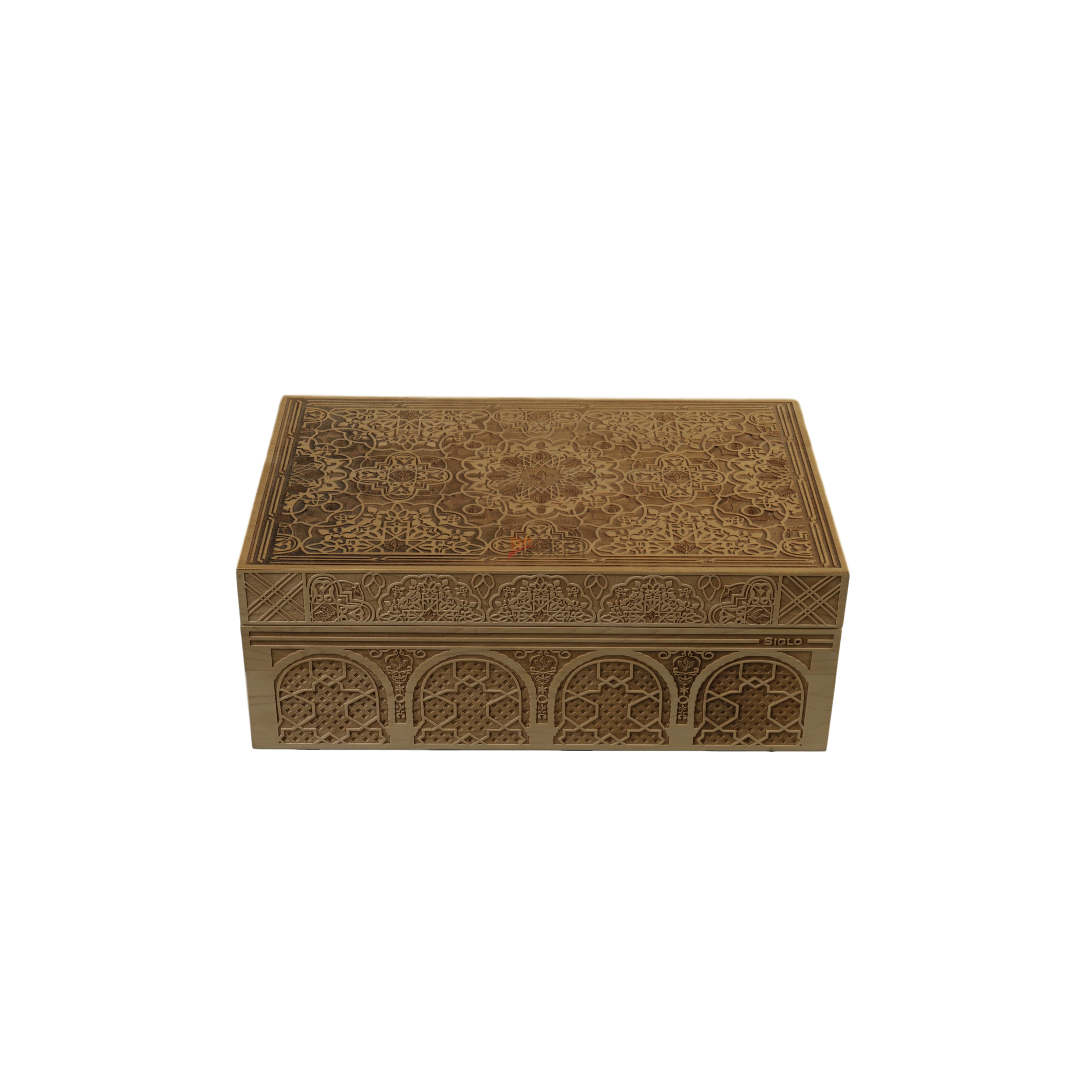 DSC-1009優質楓木激光雕刻雪松奧古曼保鮮雪茄盒