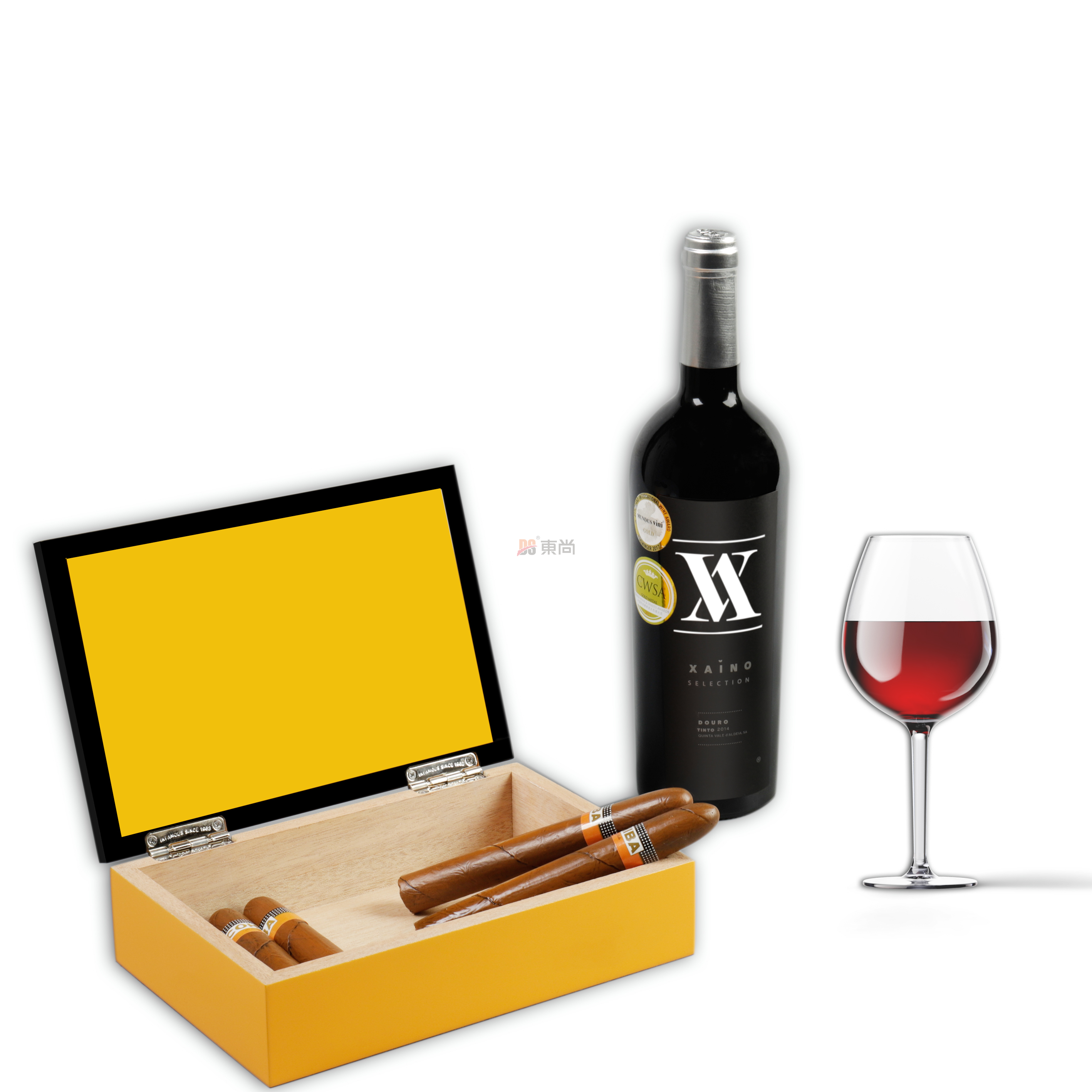 DSC-1001定制雙色高光漆西班牙雪松木奧古曼雪茄盒